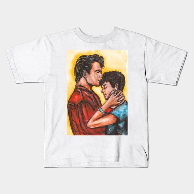 Demi Moore, Patrick Swayze Kids T-Shirt by Svetlana Pelin